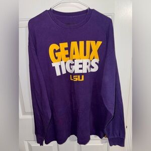 LSU Geaux Tigers Purple Graphic Sweatshirt